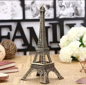 Metallic eiffle towers in different sizes metallic eiffle tower in different sizes